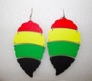 Boucles d'oreille en bois "Fofana"