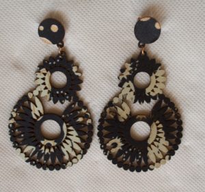 Boucles d'oreille en bois "Fassa"