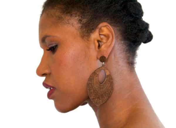 Boucles d'oreille en bois "Sall"