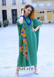 Kaftan “Mame Madior Boye” Vert