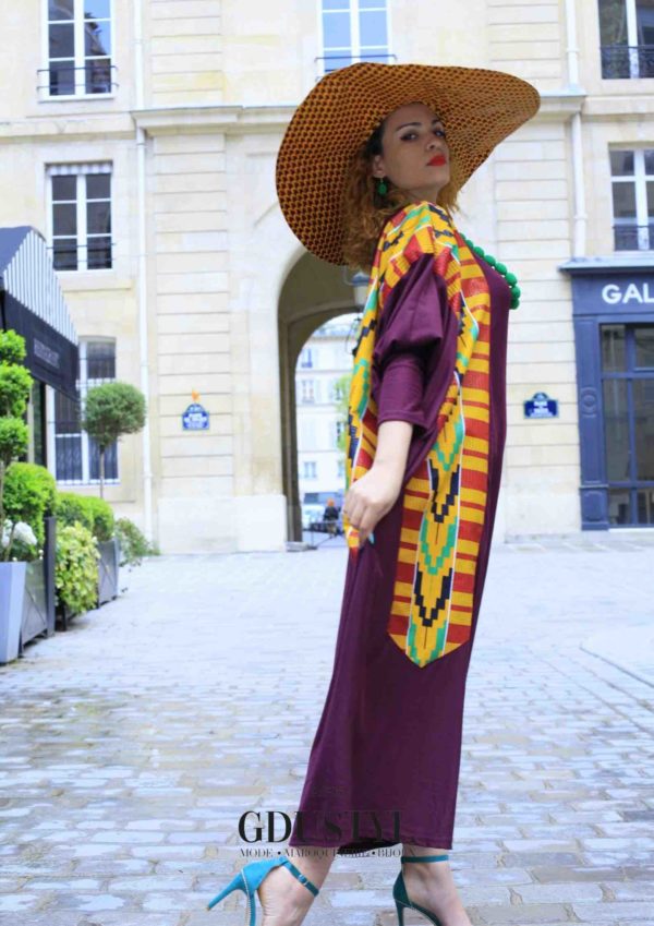 Kaftan "Aïda Mbodj"Bordeau