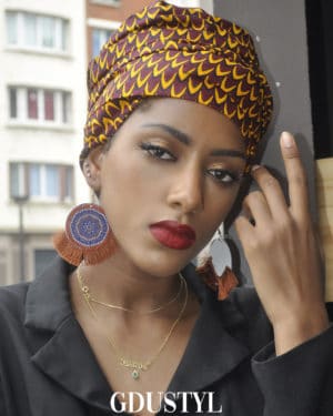 Foulard wax NEFERTITY, la reine