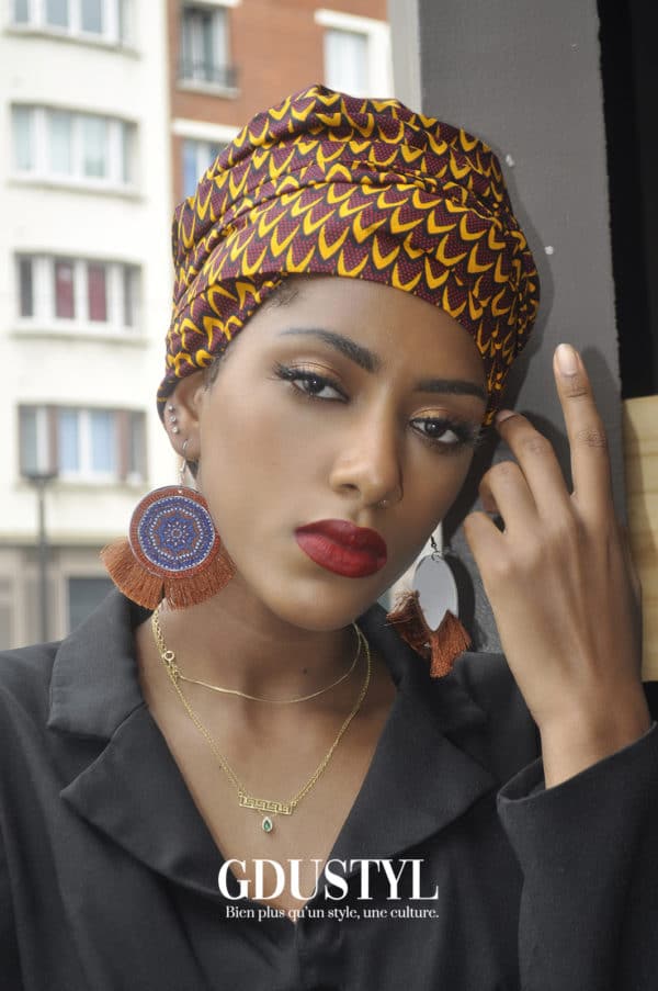 Foulard wax NEFERTITY, la reine