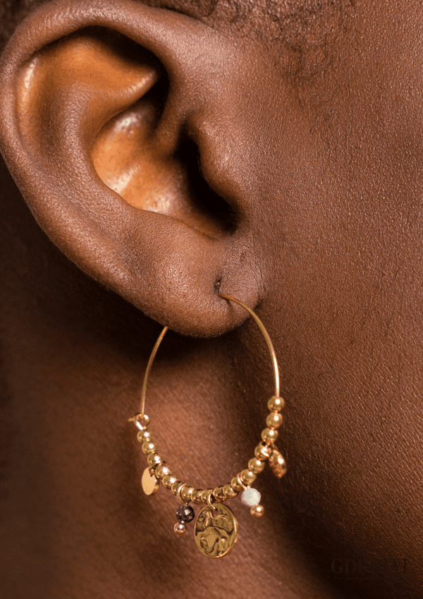 Boucles d'oreilles acier "Wourous"