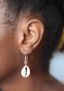 Boucles d'oreilles coquillage "Ndoye Demba Diouss-Fadiou"