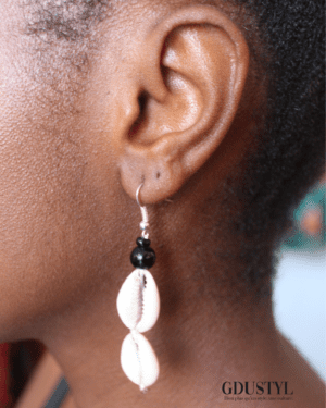 Boucles d'oreilles coquillage " Fatou Jupiter Touré"