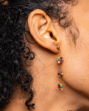 Boucles d'oreilles acier "Khadi Fall "