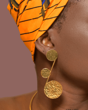 Boucles d'oreilles bronze "Serwaa Ampem II"