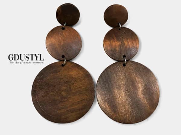 Boucles d'oreille en bois "Himbane"
