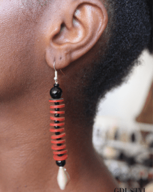 Boucles d’oreilles coquillage « Aline Sitoé Diatta »