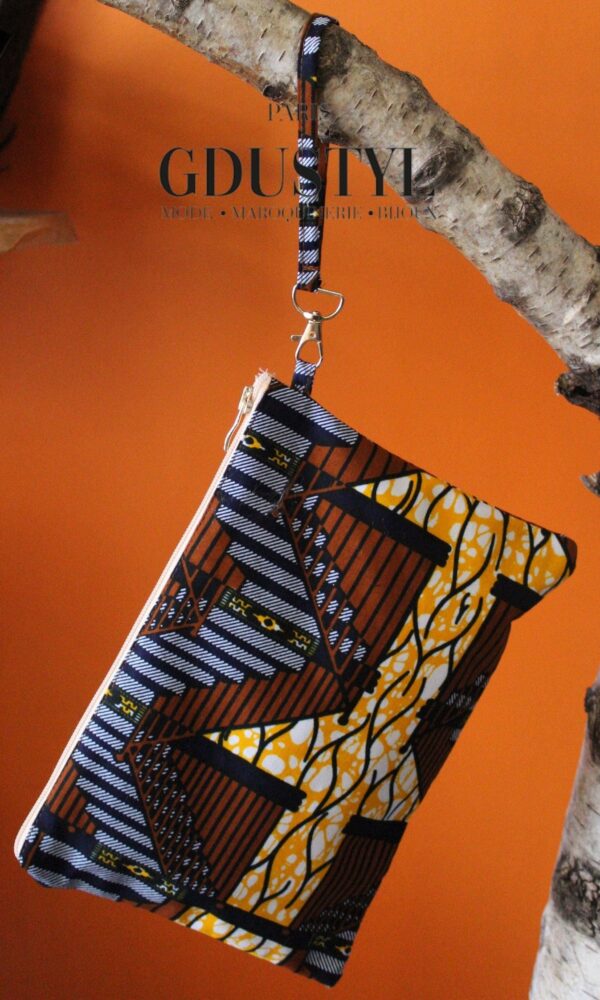 Pochette en wax "reis" Afrikaans
