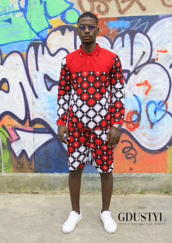 Ensemble été "Kouyaté" (bermuda wax - polo) – Image 2