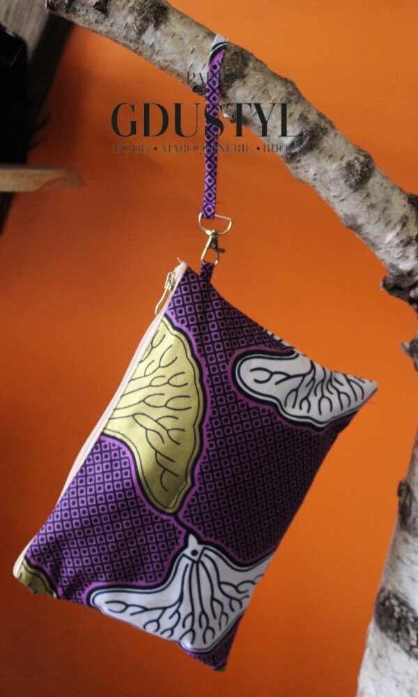 Pochette en wax "huakaʻi". Hawaïen