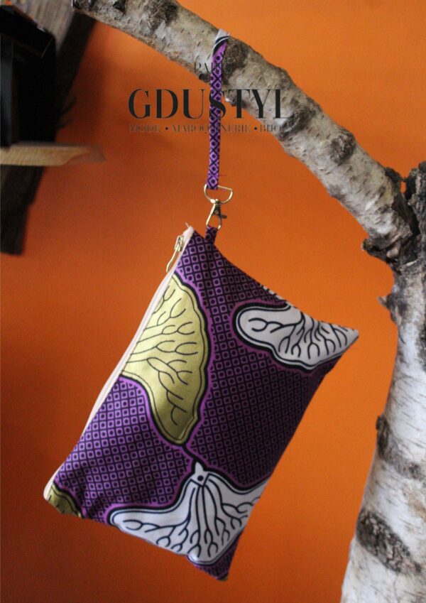 Pochette en wax "huakaʻi". Hawaïen
