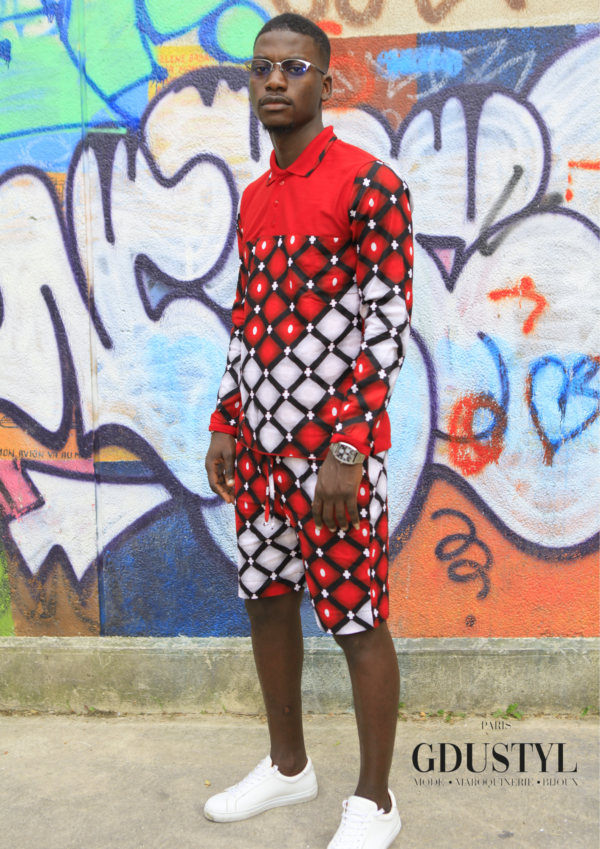 Ensemble été "Kouyaté" (bermuda wax - polo) – Image 3