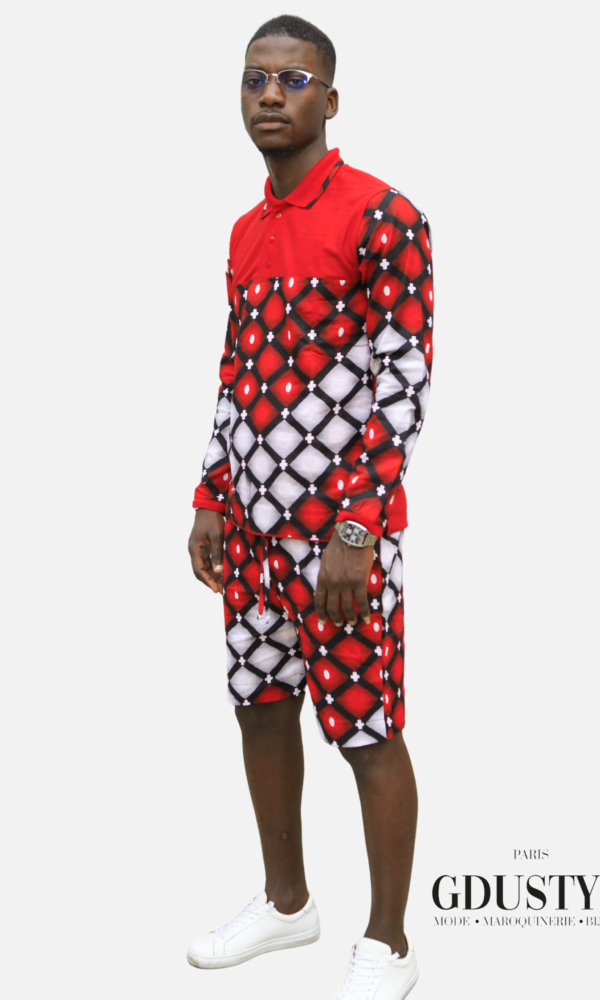 Ensemble été "Kouyaté" (bermuda wax - polo)