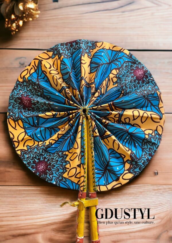 Eventail en wax "Ndoffene" – Image 2