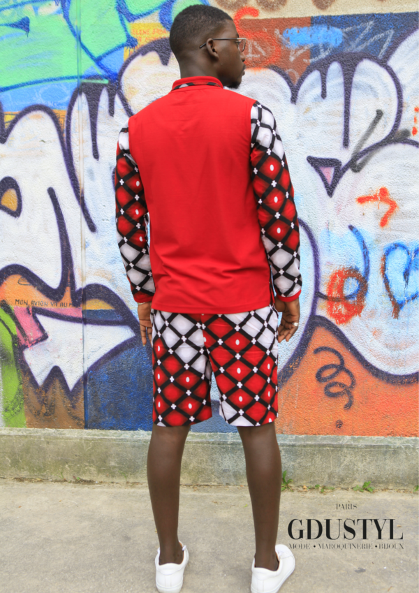Ensemble été "Kouyaté" (bermuda wax - polo) – Image 4