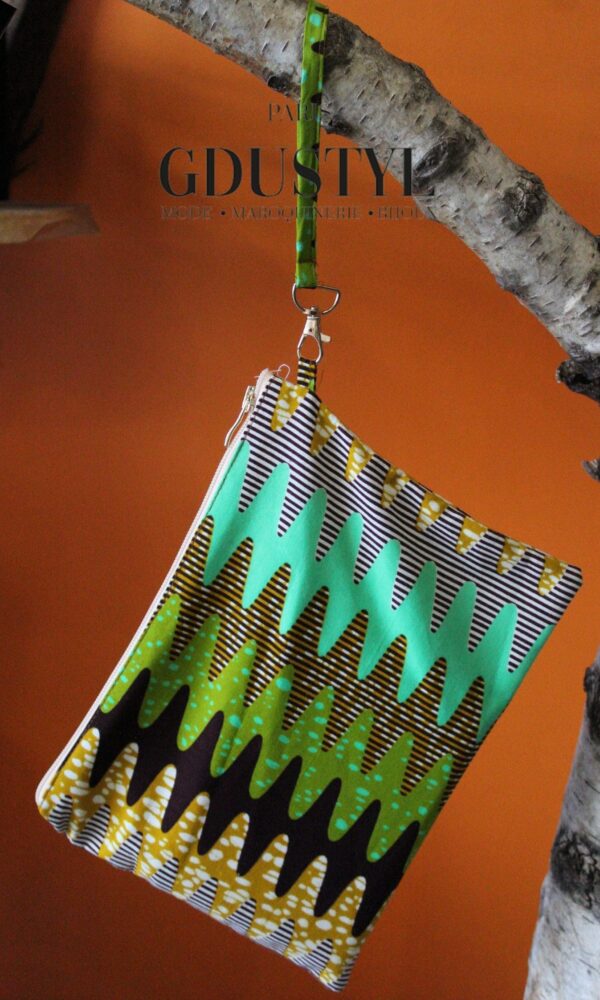 Pochette en wax "tafiya" Haoussa