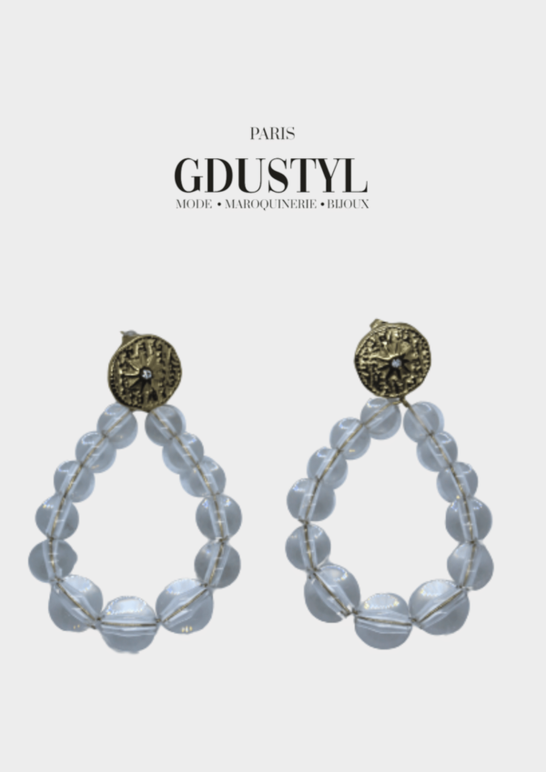 Boucles d'oreilles acier "Cotonou"