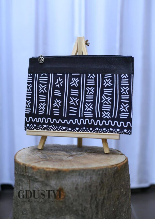 Pochette cuir-wax "Yaell" – Image 2