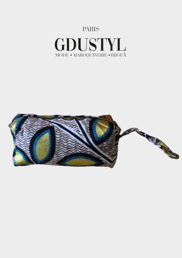 Trousse en wax "Léopold Sédar Senghor"
