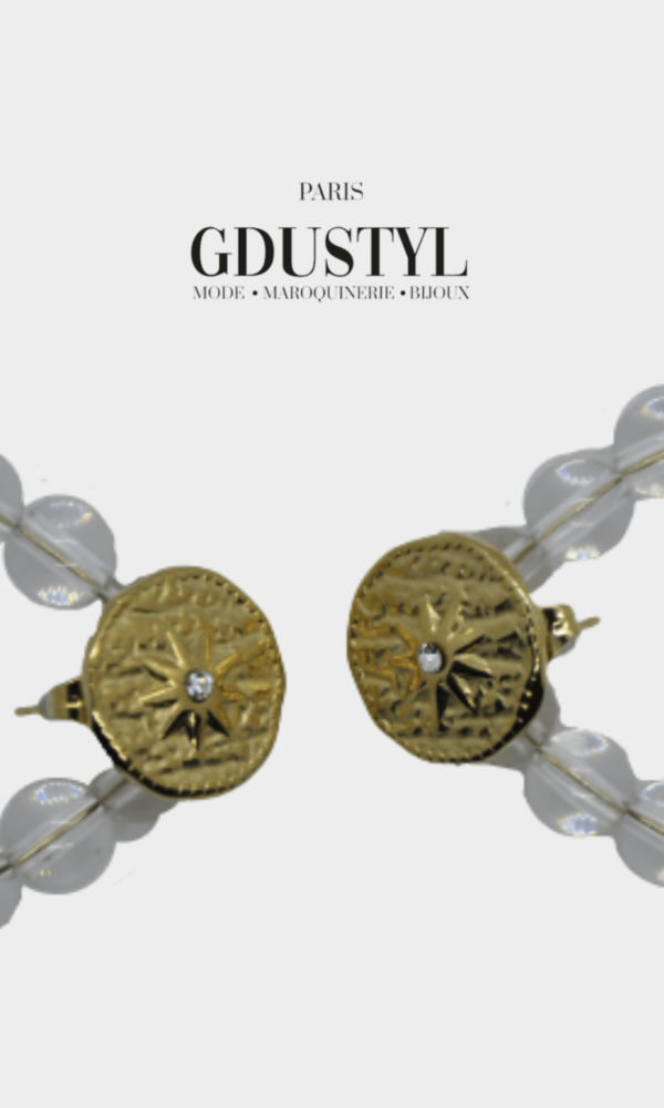 Boucles d'oreilles acier "Cotonou" – Image 2