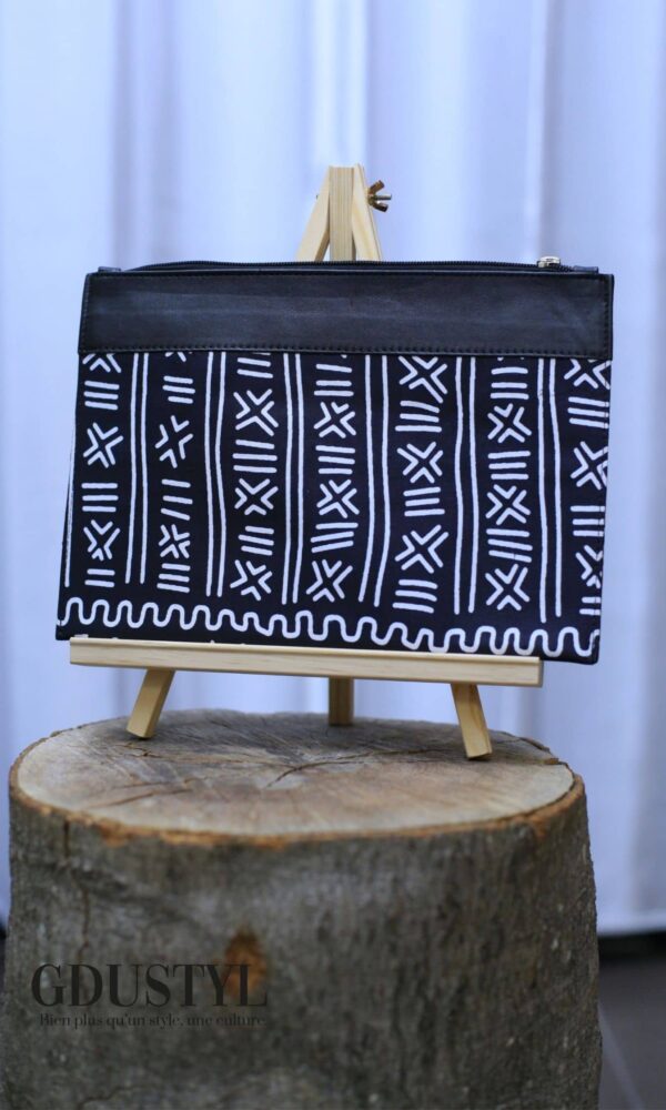 Pochette cuir-wax "Yena" – Image 2