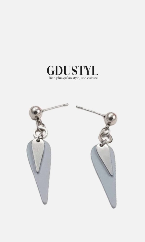 Boucles d'oreilles acier "Nafissatou Dia Diouf"