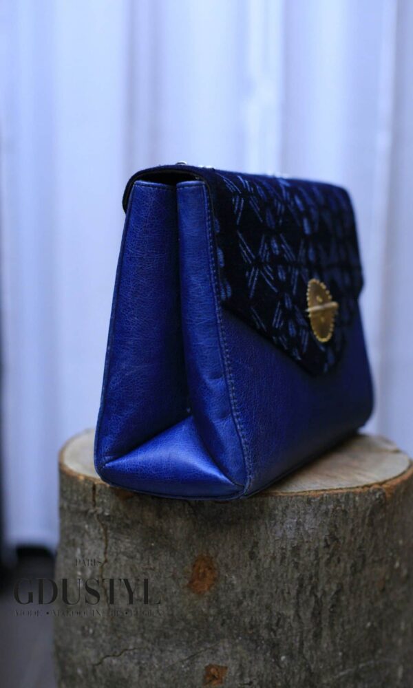 Pochette cuir-pagne "Yolene" – Image 3
