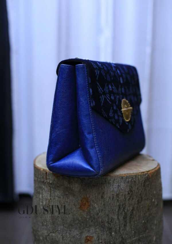 Pochette cuir-pagne "Yolene" – Image 3