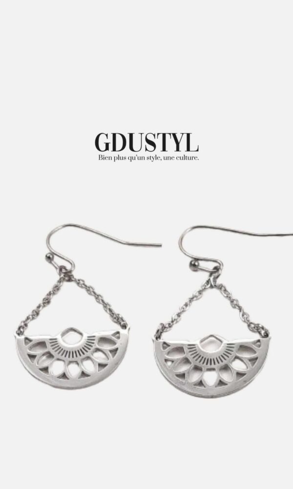 Boucles d'oreilles acier "Mariama Barry"