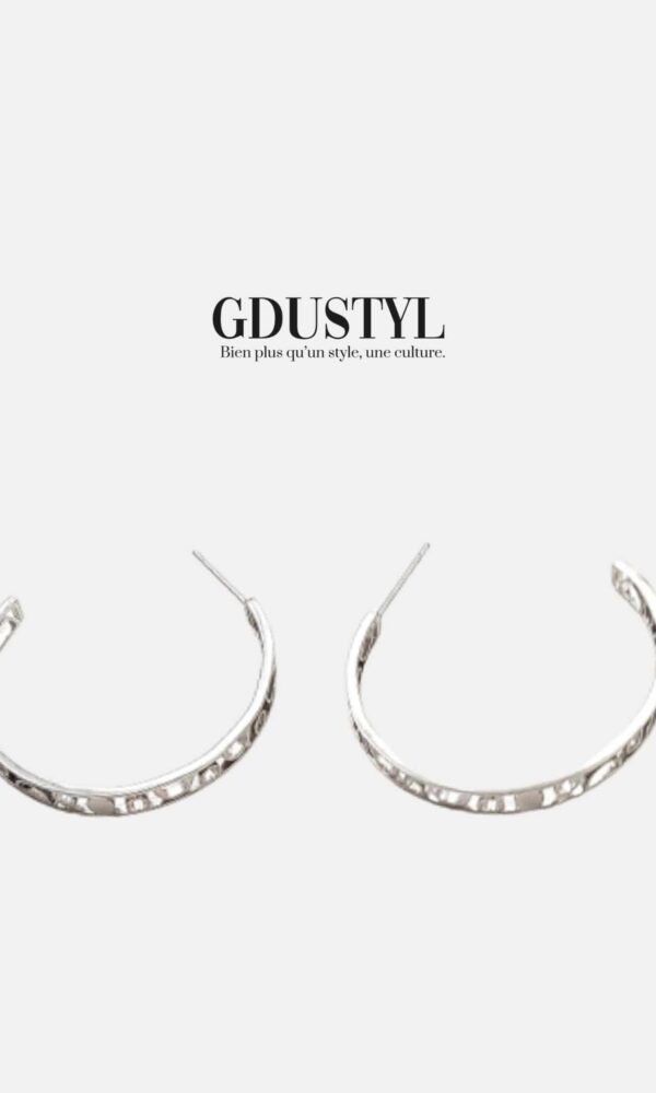 Boucles d'oreilles acier "Abibatou Traoré"