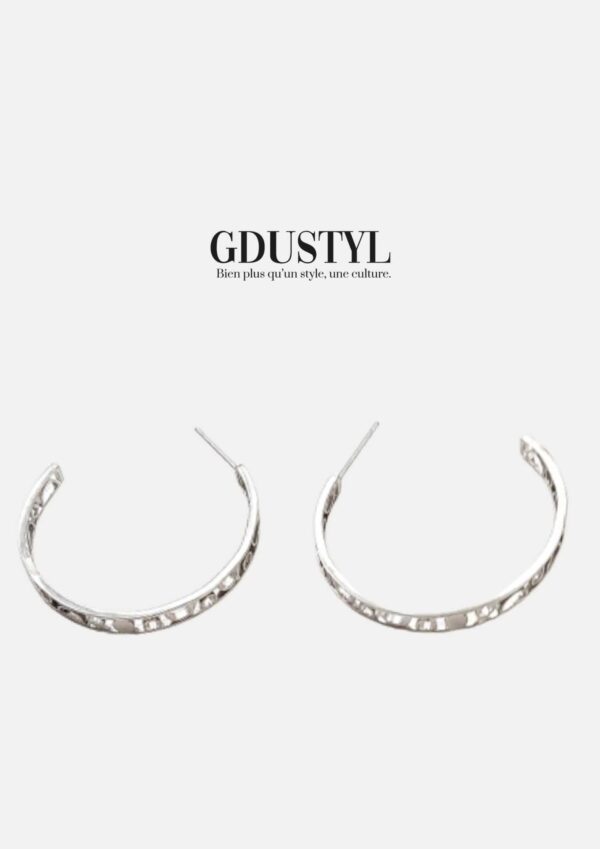 Boucles d'oreilles acier "Abibatou Traoré"