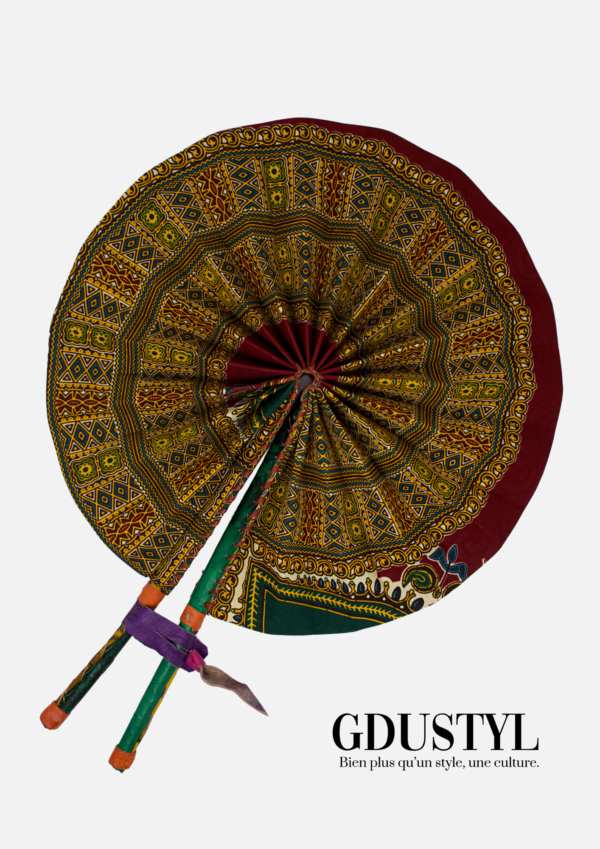 Eventail en wax "Addis Abéba" – Image 2