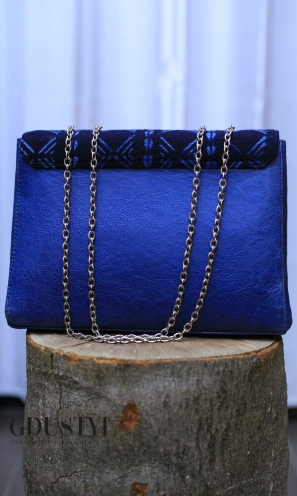 Pochette cuir-pagne "Yolene" – Image 4
