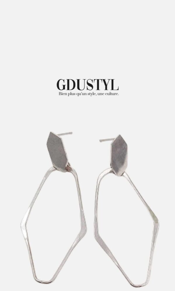 Boucles d'oreilles acier "Marie-Angélique Savané"