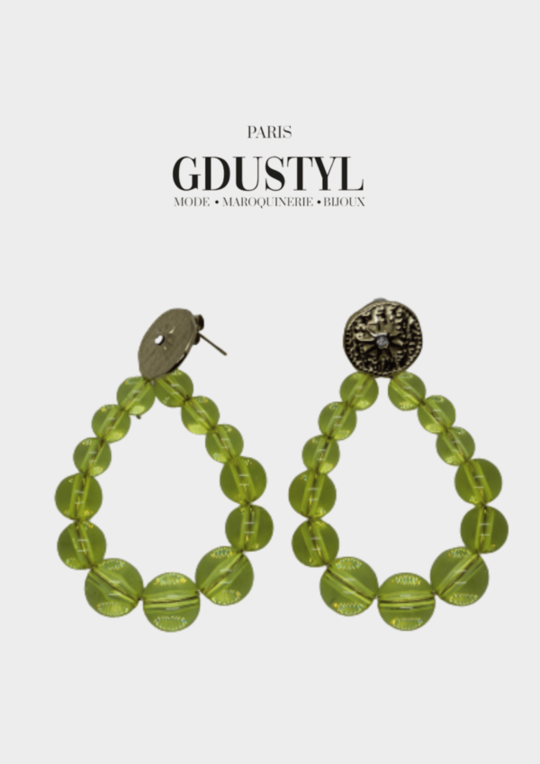 Boucles d'oreilles acier "Douala"
