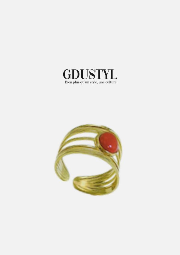 Bague en acier "Lamine Diop"