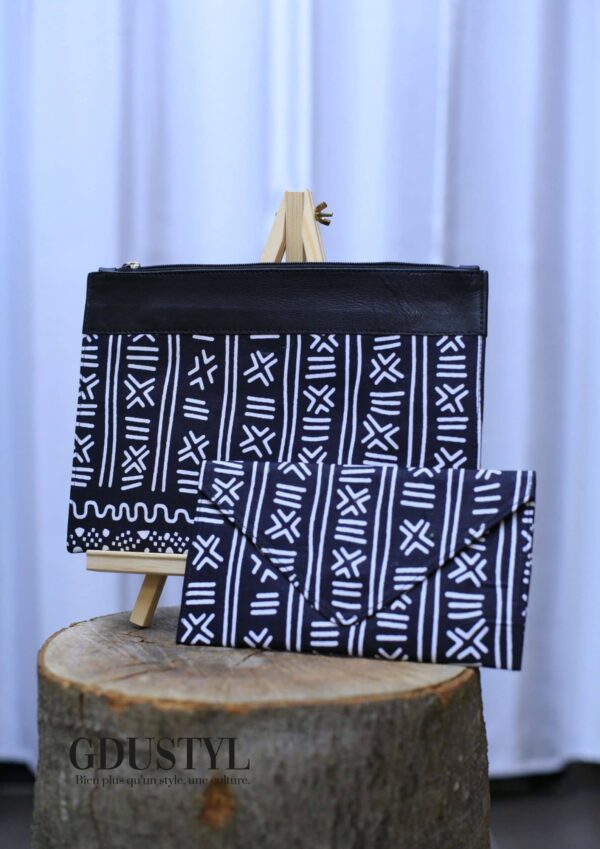 Pochette cuir-wax "Yaell" – Image 3