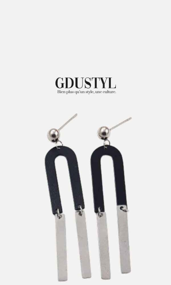 Boucles d'oreilles acier "Ken Bugul"