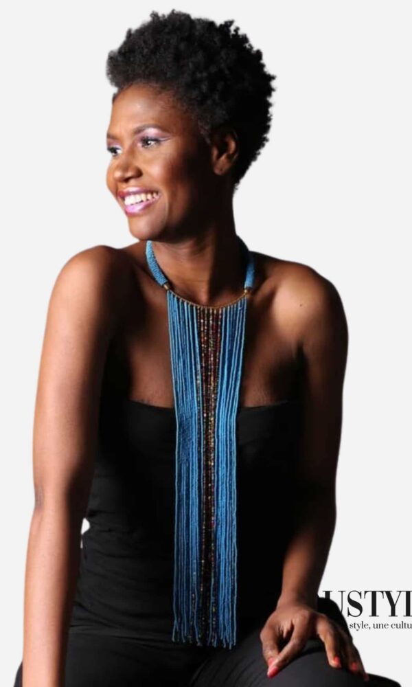 Collier perles "Nil" turquoise – Image 2