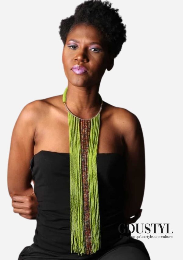 Collier perles "Nil" Vert