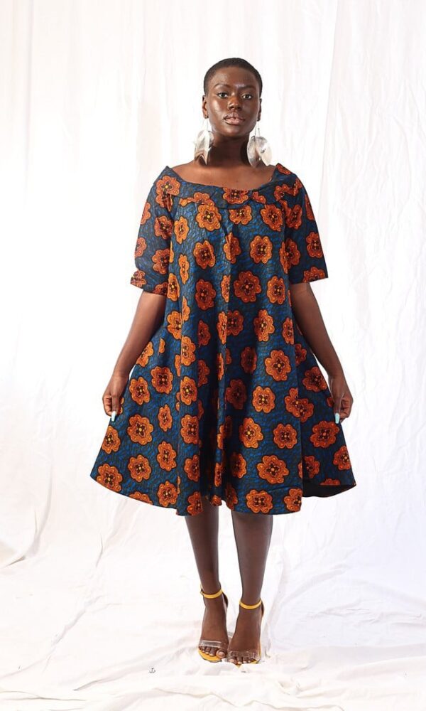 Robe Wax Evasée "LOLA" – Image 5
