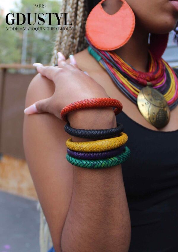 Bracelet cuir  tressé "Athenan" – Image 2