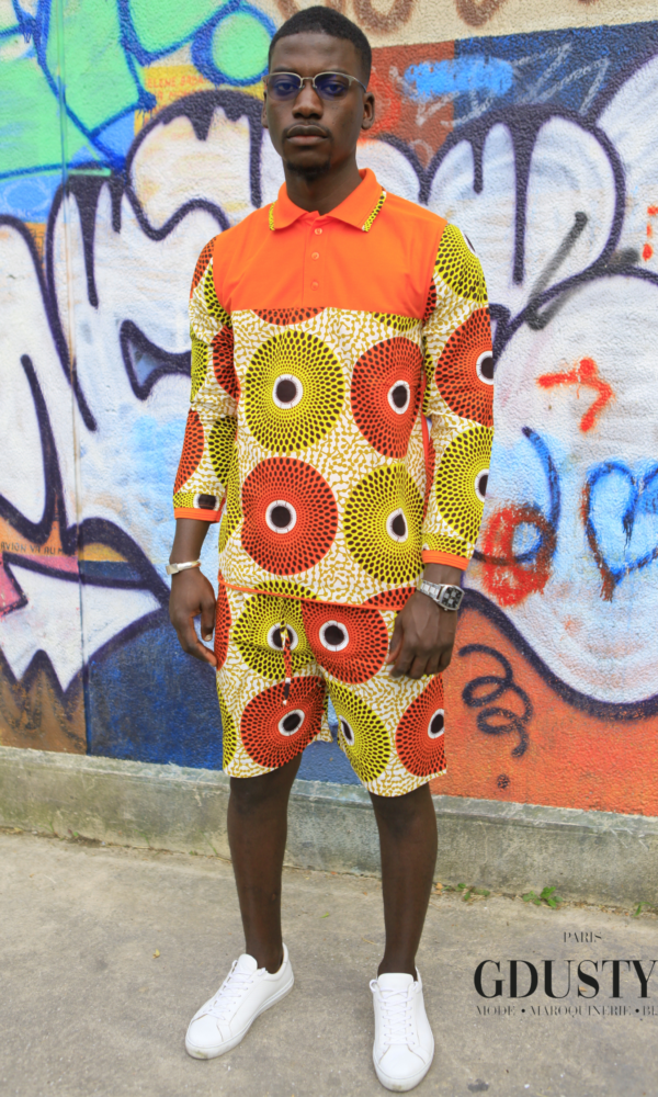 Ensemble été "Ouz" ( Polo-bermuda en Wax ) – Image 4