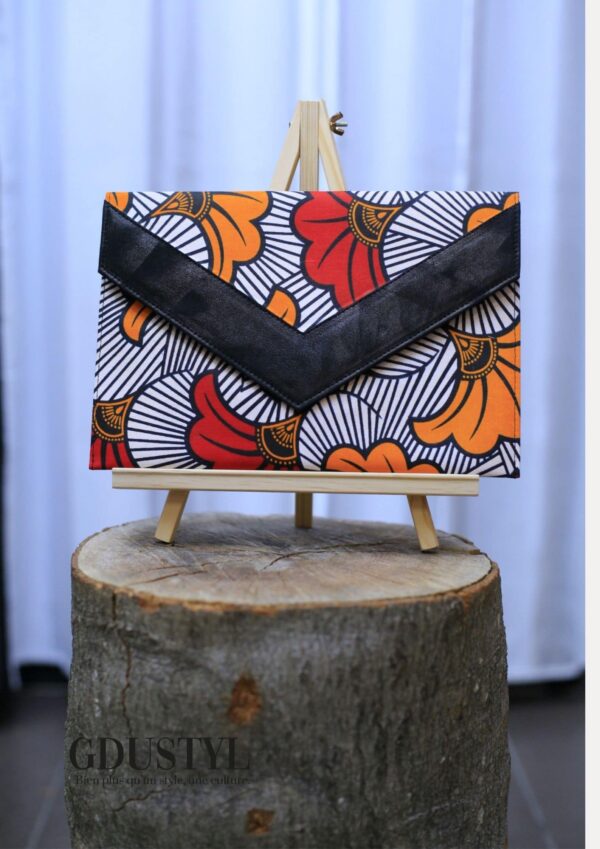 Pochette cuir-wax "Yamouna" – Image 2
