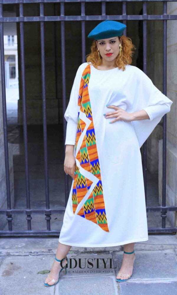 Abaya “Mame Madior Boye” Blanc – Image 3