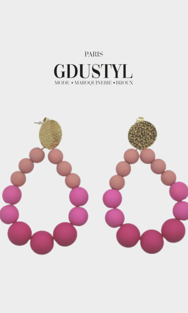 Boucles d'oreilles acier "Kigali"