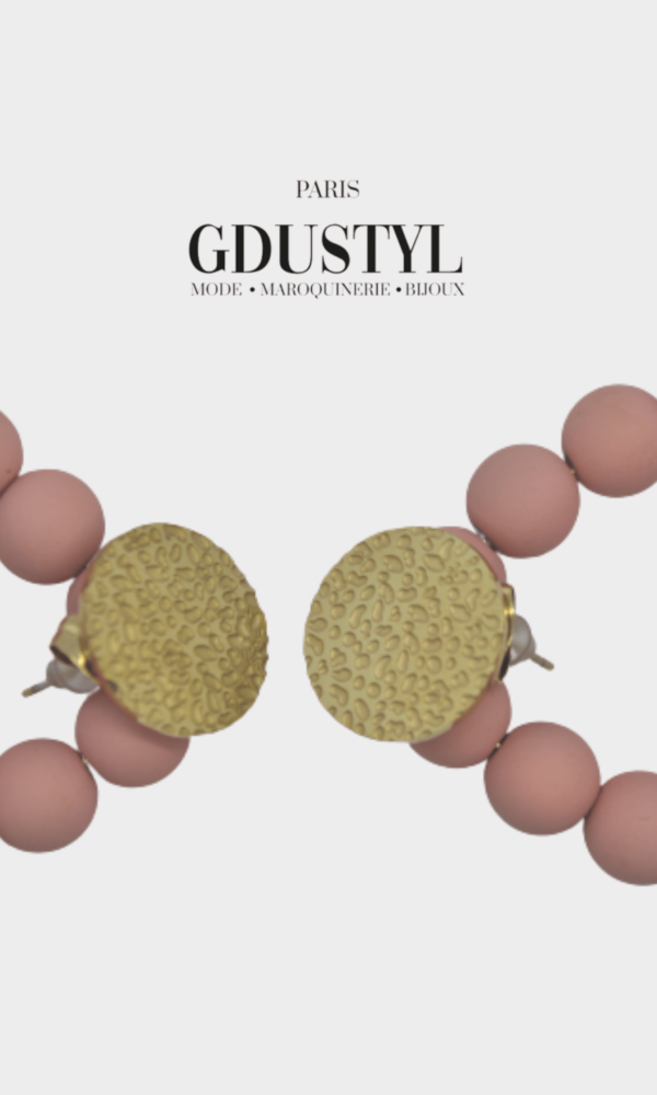 Boucles d'oreilles acier "Kigali" – Image 2